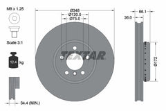 Bremsscheibe Vorderachse rechts für BMW 5 Gran Turismo Touring 6 Cabriolet