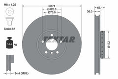 Bremsscheibe Vorderachse links für BMW ALPINA 5 Gran Turismo 7 B7
