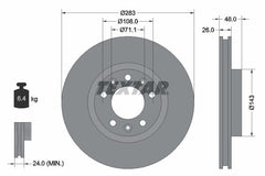 2x Bremsscheibe Vorderachse für CITROËN FIAT OPEL PEUGEOT BERLINGO C4 GRAND