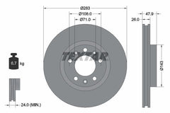 2x Bremsscheibe Vorderachse für OPEL PEUGEOT ASTRA L Sports Tourer 308 SW II