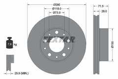 2x Bremsscheibe Vorderachse für CITROËN FIAT OPEL PEUGEOT JUMPER II Kasten