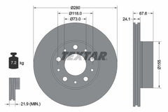 2x Bremsscheibe Vorderachse für CITROËN FIAT OPEL PEUGEOT JUMPER I
