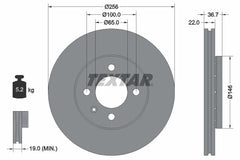 2x Bremsscheibe Vorderachse für SKODA CITIGO E-CITIGO