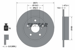 2x Bremsscheibe Hinterachse für SUZUKI TOYOTA SWACE COROLLA Stufenheck