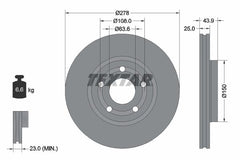 2x Bremsscheibe Vorderachse für FORD PUMA TOURNEO COURIER V769