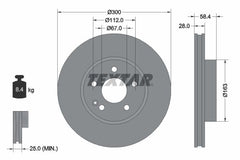2x Bremsscheibe Vorderachse für MERCEDES-BENZ MARCO POLO Camper V-KLASSE VIANO