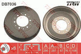 2x Bremstrommel Hinterachse für TOYOTA FORTUNER HILUX VI Pick-up VII VIII