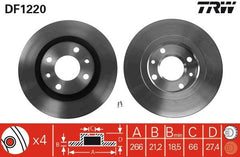 2x Bremsscheibe Vorderachse für CITROËN PEUGEOT BERLINGO / FIRST