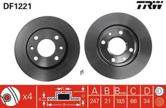 2x Bremsscheibe Vorderachse für CITROËN PEUGEOT AX SAXO XSARA Break Coupe ZX
