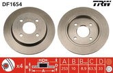 2x Bremsscheibe Hinterachse für FORD TVR FIESTA V Stufenheck VI FOCUS I Turnier