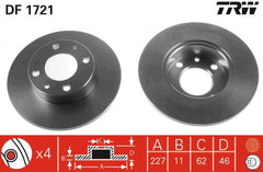 2x Bremsscheibe Vorderachse Hinterachse für FIAT LANCIA SEAT ZASTAVA FSO