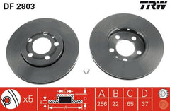 2x Bremsscheibe Vorderachse für AUDI SEAT SKODA VW A1 Sportback A2 A3 CORDOBA
