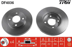 2x Bremsscheibe Vorderachse für FORD MAZDA FIESTA IV V FOCUS I Stufenheck