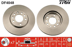 2x Bremsscheibe Vorderachse für OPEL CHEVROLET ASTRA G Stufenheck Caravan CC