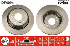 2x Bremsscheibe Hinterachse für DAIMLER JAGUAR XJ XK 8 Coupe Convertible