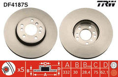 2x Bremsscheibe Vorderachse für BMW X3 X5
