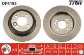2x Bremsscheibe Hinterachse für MINI Cabriolet Roadster CLUBMAN CLUBVAN Coupe