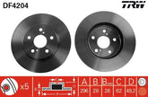2x Bremsscheibe Vorderachse für TOYOTA LEXUS CAMRY Stufenheck HIGHLANDER /
