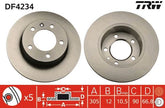 2x Bremsscheibe Hinterachse für NISSAN OPEL RENAULT INTERSTAR Kasten Bus