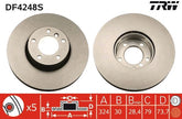 2x Bremsscheibe Vorderachse für BMW 5 Touring