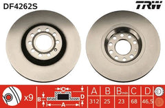 2x Bremsscheibe Vorderachse für AUDI SEAT SKODA VW A4 B6 Avant Cabriolet B7 A6