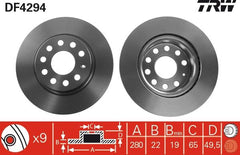 2x Bremsscheibe Vorderachse Hinterachse für AUDI SEAT SKODA VW A3 Sportback