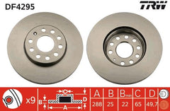 2x Bremsscheibe Vorderachse Hinterachse für AUDI SEAT SKODA VW A3 Sportback