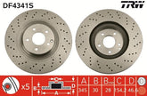 2x Bremsscheibe Vorderachse für MERCEDES-BENZ C-KLASSE T-Model Sportcoupe CLK