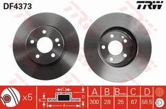 2x Bremsscheibe Vorderachse für MERCEDES-BENZ MARCO POLO Camper V-KLASSE VIANO