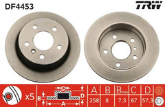 2x Bremsscheibe Hinterachse für MERCEDES-BENZ A-KLASSE B-KLASSE Sports Tourer