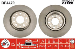 2x Bremsscheibe Hinterachse für ALFA ROMEO 159 Sportwagon BRERA SPIDER