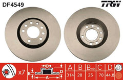 2x Bremsscheibe Vorderachse für SAAB OPEL CADILLAC 9-3 Kombi Cabriolet 9-3X
