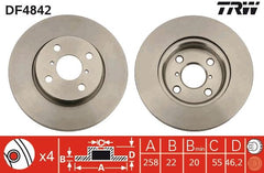 2x Bremsscheibe Vorderachse für DAIHATSU TOYOTA CHARADE VIII YARIS