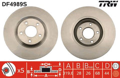 2x Bremsscheibe Vorderachse für NISSAN RENAULT JUKE QASHQAI / +2 I VAN