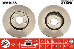 2x Bremsscheibe Vorderachse für HYUNDAI KIA CRETA i40 I CW ix35 SONATA V TUCSON