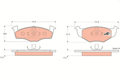 Bremsbelagsatz Scheibenbremse Vorderachse für SEAT SKODA VW AROSA FABIA I