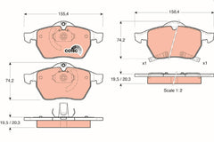 Bremsbelagsatz Scheibenbremse Vorderachse für OPEL SAAB ASTRA G Caravan CC
