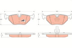 Bremsbelagsatz Scheibenbremse Hinterachse für BMW MG ROVER SAAB ALPINA 3 Coupe