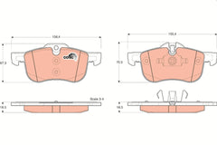 Bremsbelagsatz Scheibenbremse Vorderachse für MG ROVER 6 Stufenheck ZT ZT- T
