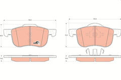 Bremsbelagsatz Scheibenbremse Vorderachse für VOLVO S60 I S70 S80 V70 II XC70