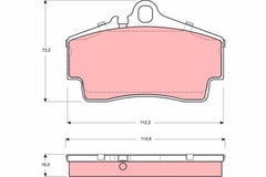 Bremsbelagsatz Scheibenbremse Hinterachse für PORSCHE 911 Cabriolet Targa