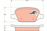 Bremsbelagsatz Scheibenbremse Hinterachse für ALFA ROMEO FIAT LANCIA 147 156