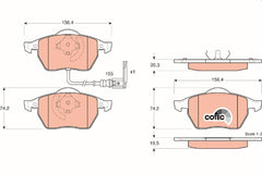 Bremsbelagsatz Scheibenbremse Vorderachse für AUDI SEAT SKODA VW A3 TT Roadster