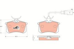 Bremsbelagsatz Scheibenbremse Hinterachse für FORD SEAT VW GALAXY I MK VAN