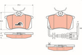 Bremsbelagsatz Scheibenbremse Hinterachse für SEAT SKODA VW AROSA IBIZA III