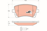Bremsbelagsatz Scheibenbremse Hinterachse für AUDI VW A4 B6 Avant B7 Cabriolet