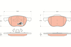Bremsbelagsatz Scheibenbremse Vorderachse für FORD MAZDA VOLVO C-MAX II