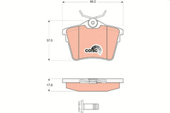 Bremsbelagsatz Scheibenbremse Hinterachse für CITROËN PEUGEOT C5 III Break