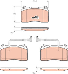 Bremsbelagsatz Scheibenbremse Vorderachse für ALFA ROMEO LANCIA 159 Sportwagon