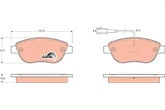 Bremsbelagsatz Scheibenbremse Vorderachse Hinterachse für FIAT OPEL ABARTH
